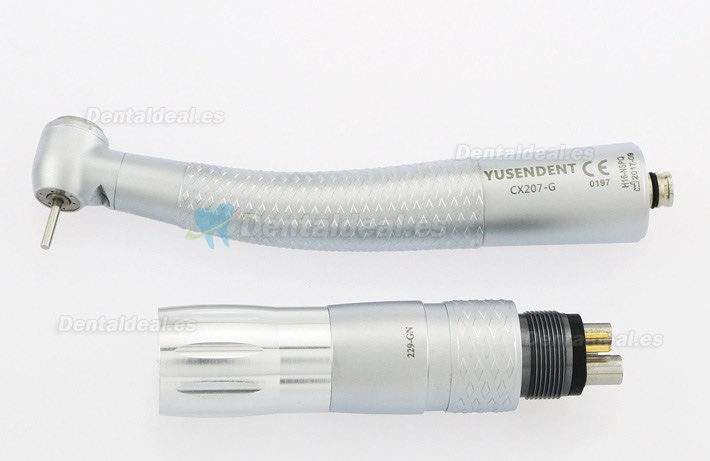 YUSENDENT® CX207-GN-PQ Fibra óptica turbina dentaire NSK Compatible(turbina x3 + Acoplamiento x1)